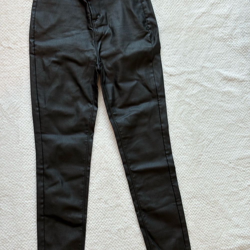 Windsor Black Faux Leather Detail Pants